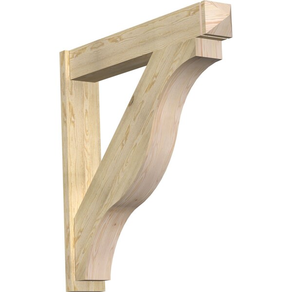 Ekena Millwork Funston Arts & Crafts Rough Sawn Outlooker, Douglas Fir, 8"W x 48"D x 48"H OUT08X48X48FST03RDF - main